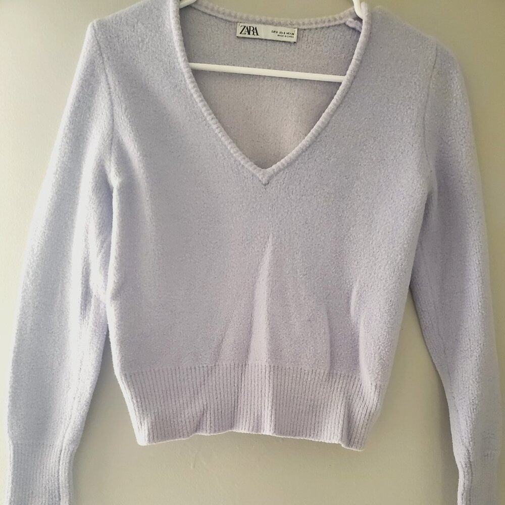 Zara Women Lilac Sweater Top - Small
